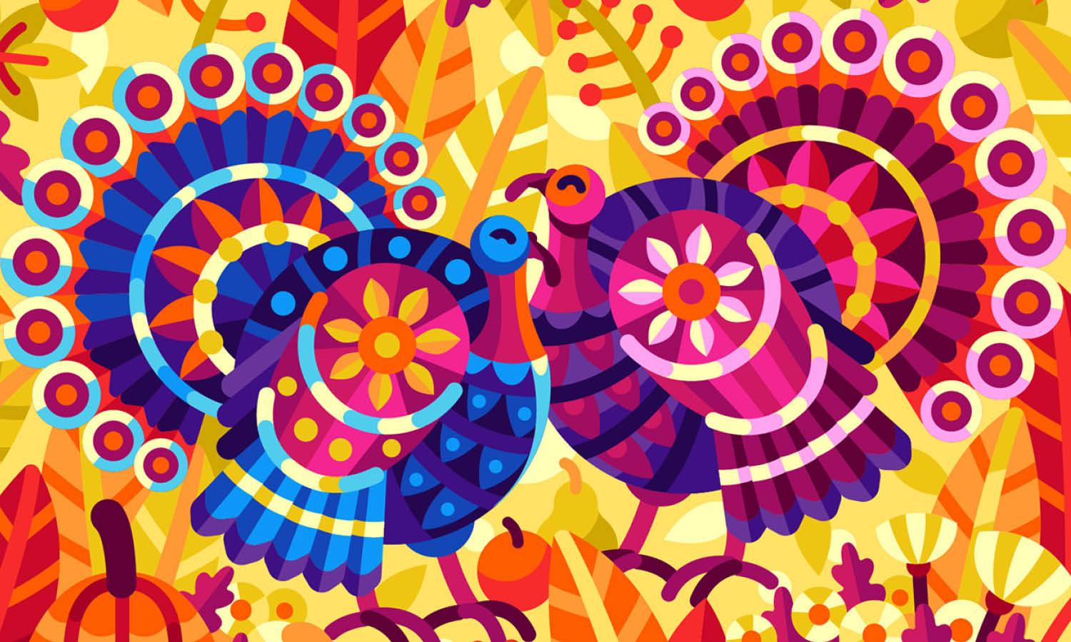 30 Beautiful Thanksgiving Artworks illustration Designs - Kreafolk