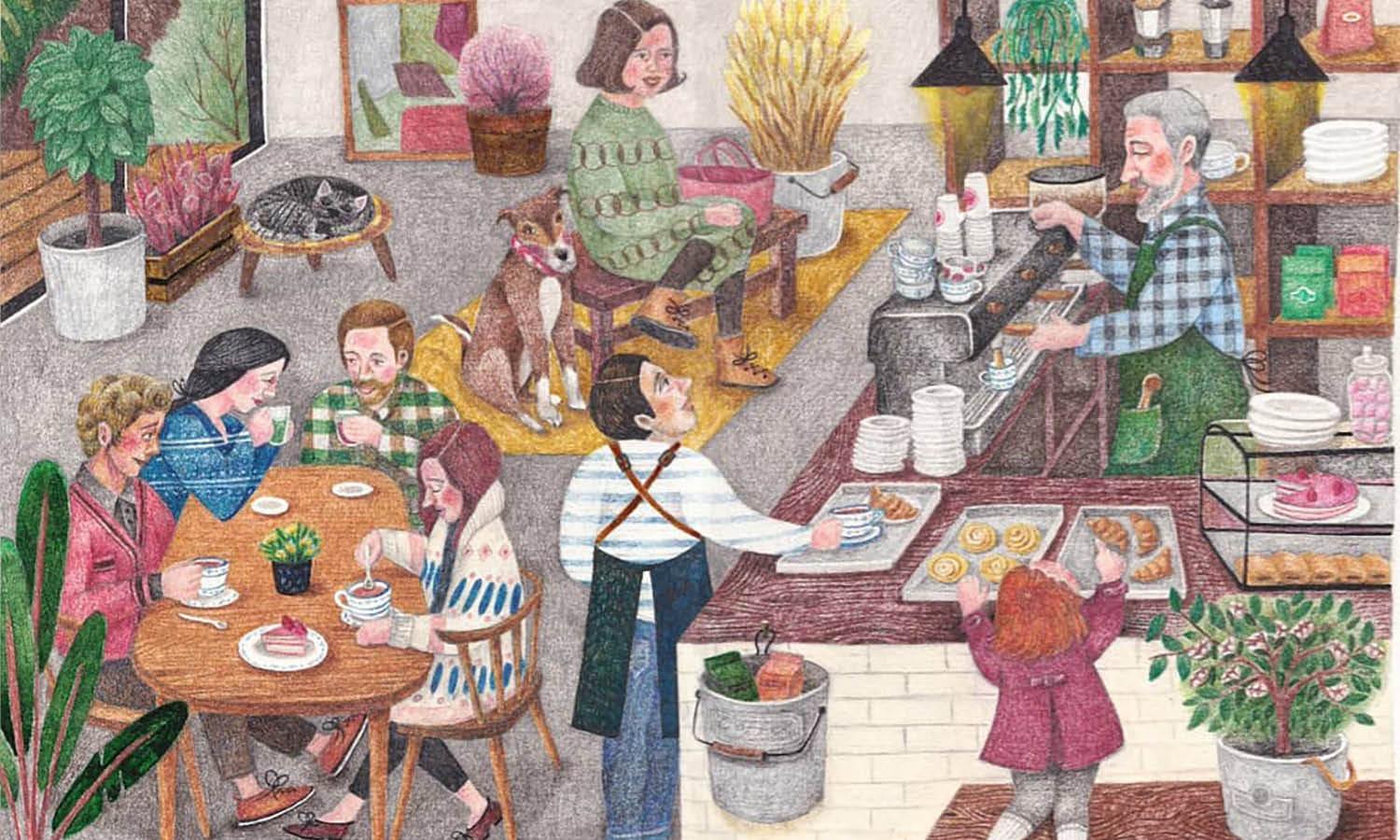 30 Best Cafe Illustration Ideas You Should Check - Kreafolk