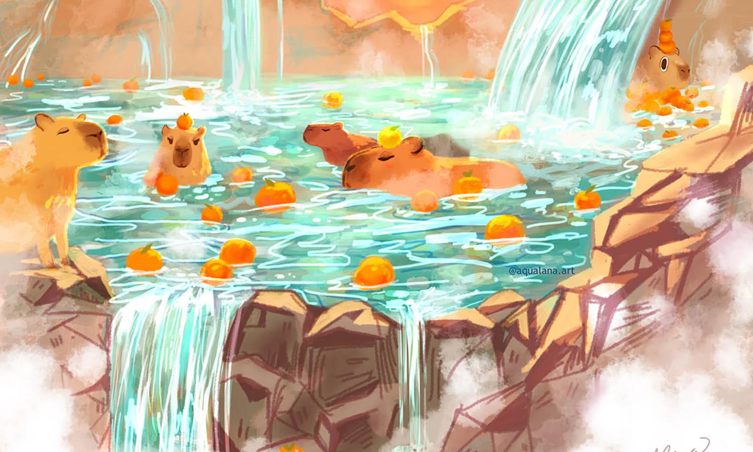 30 Best Capybara Illustration Ideas You Should Check - Kreafolk