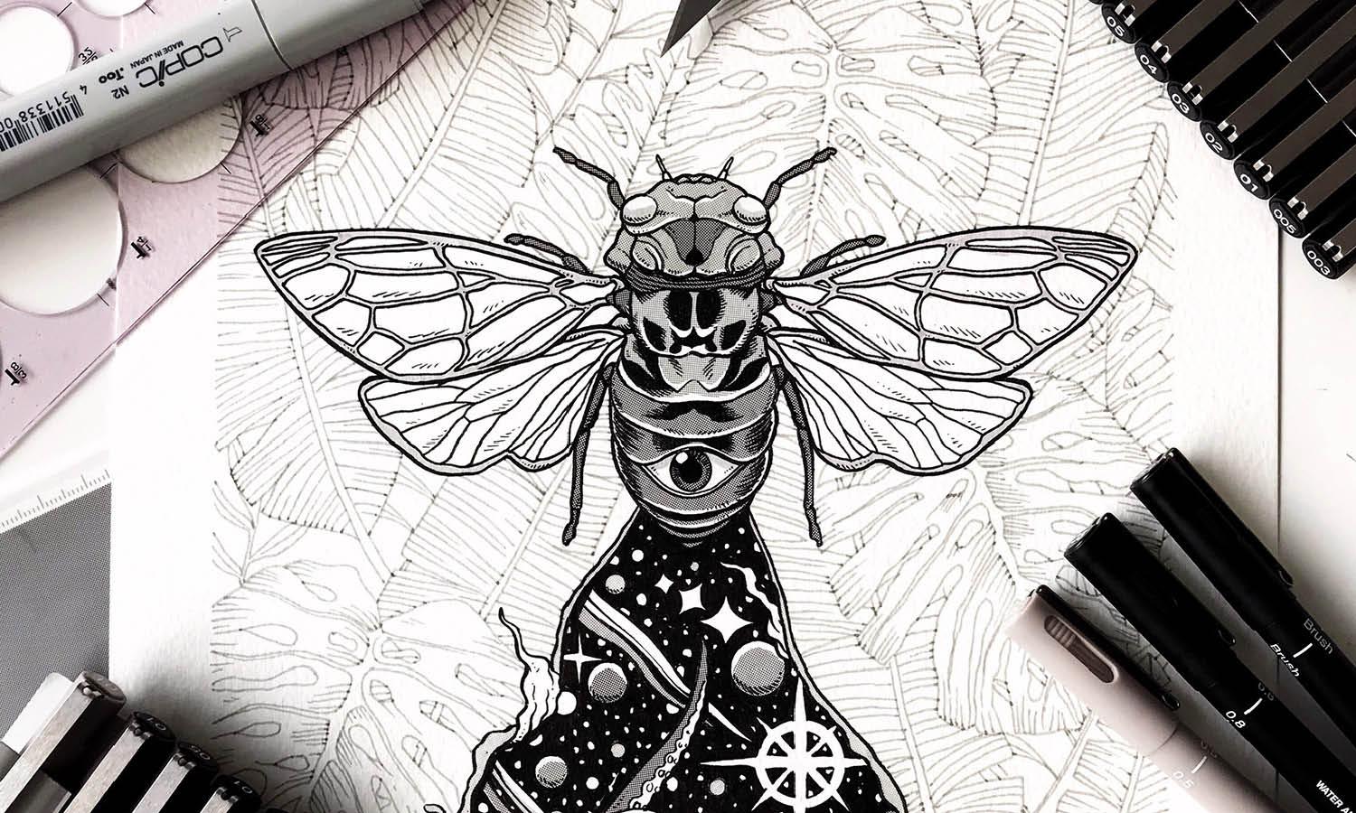 30 Best Cicada Illustration Ideas You Should Check - Kreafolk