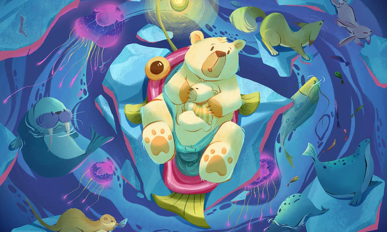 30 Best Polar Bear Illustration Ideas You Should Check - Kreafolk