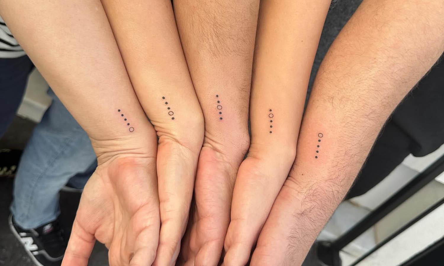 Family Siblings Tattoo Ideas for 5