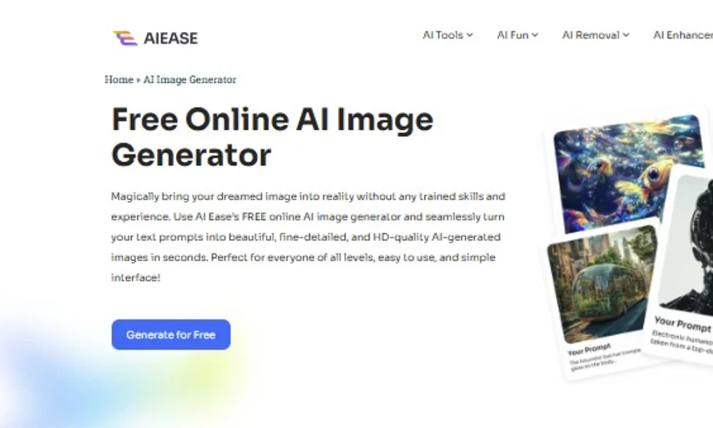 Best AI Image Generator Online Free: AI Ease