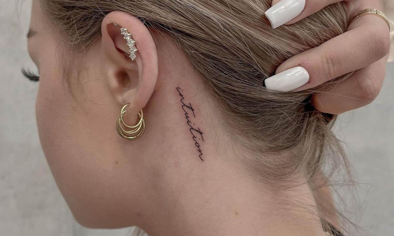 Feather Tattoos Behind the Ear: Stylish & Unique