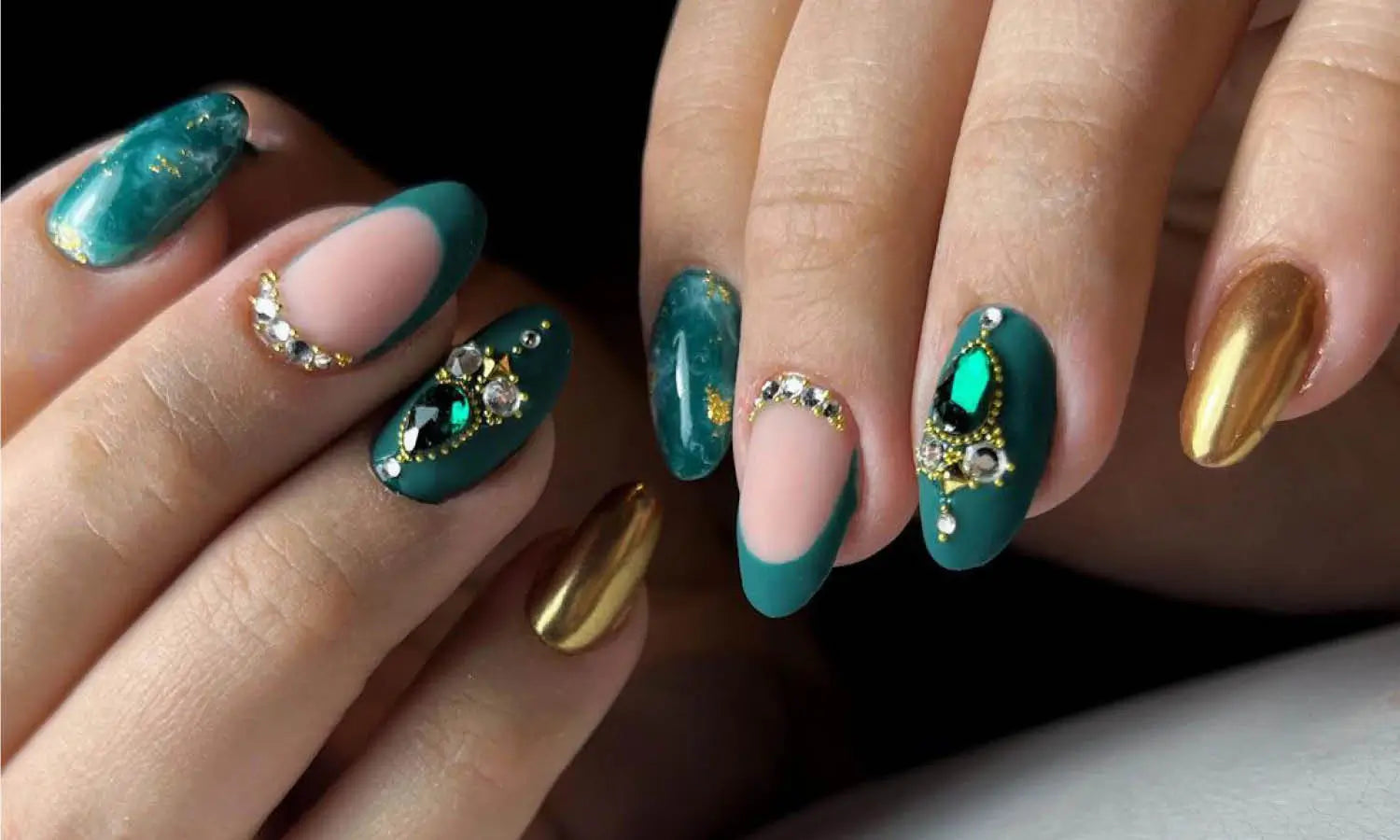 30 Best Gold & Green Nail Design Ideas You Should Check