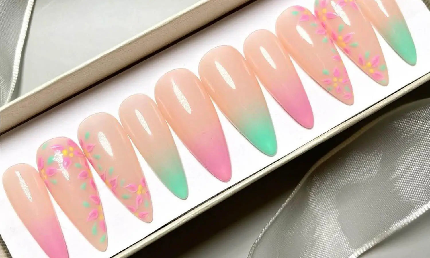 30 Best Pink & Green Nail Design Ideas You Should Check