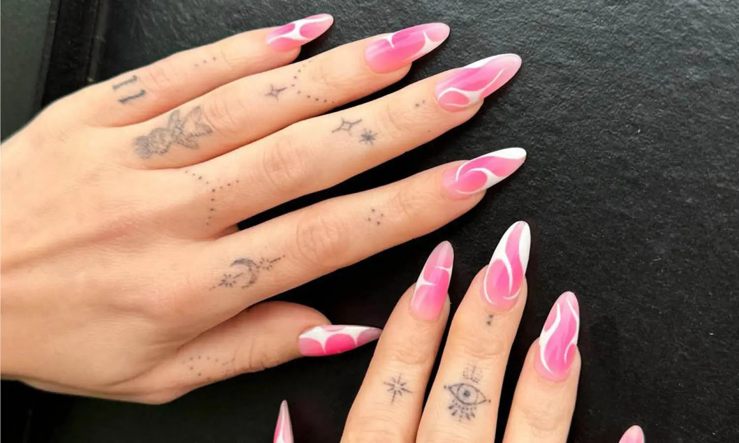 Pink and white acrylic nail designs hotsell