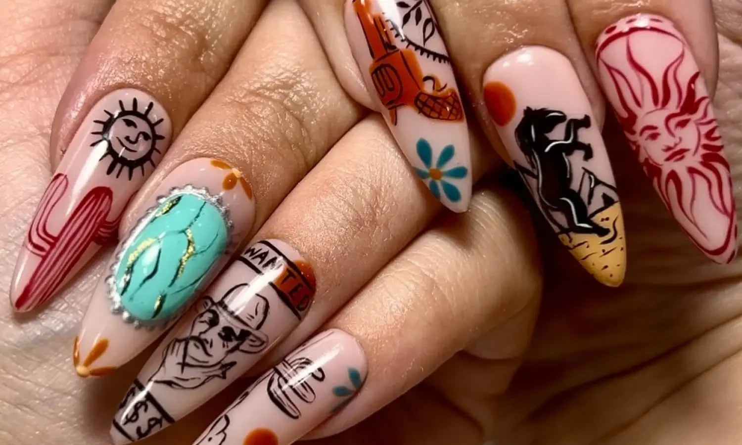 Cowboy Chic Nail Art
