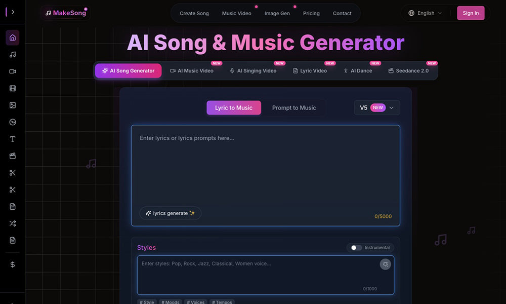 Top 5 AI Song Generators for Creators in 2026