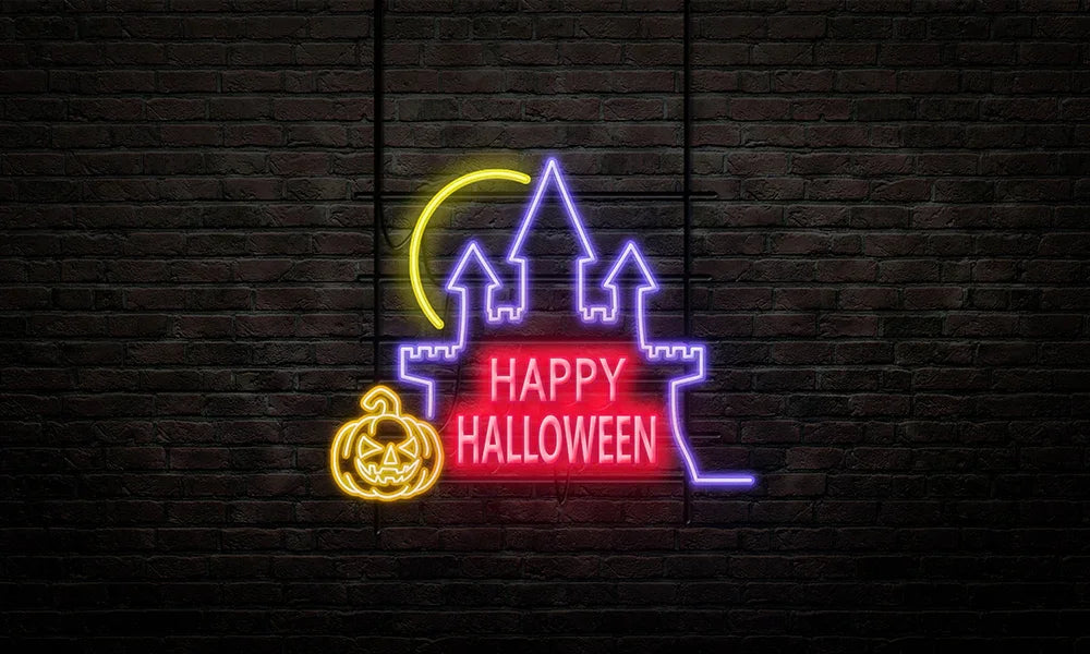 Modern Neon Signs A Bright Trend in Halloween Decor
