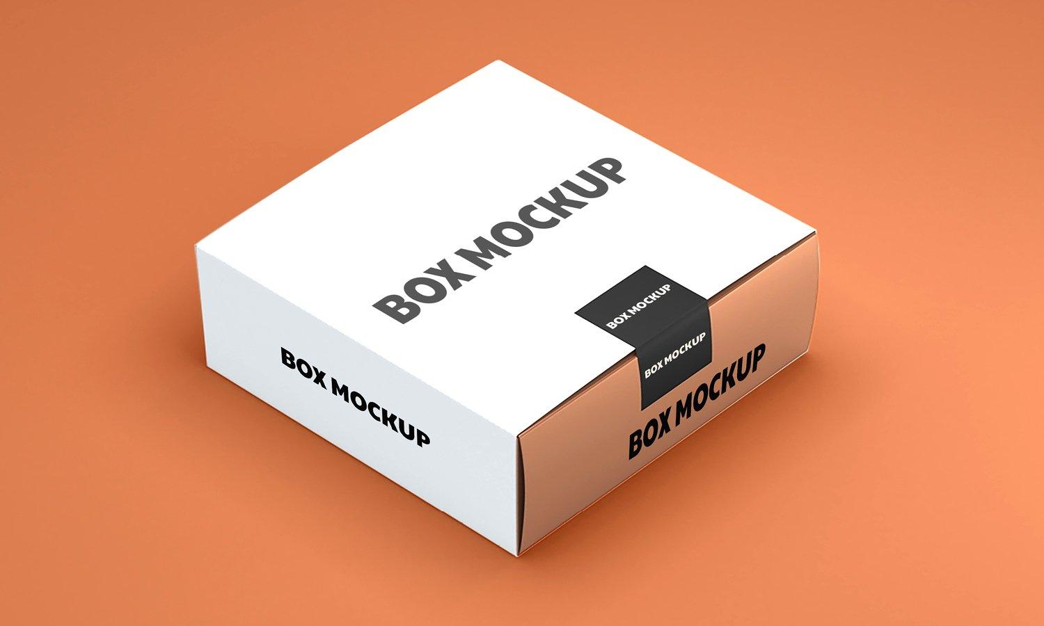 Gold Box With White Cover - Free Mockup - Kreafolk