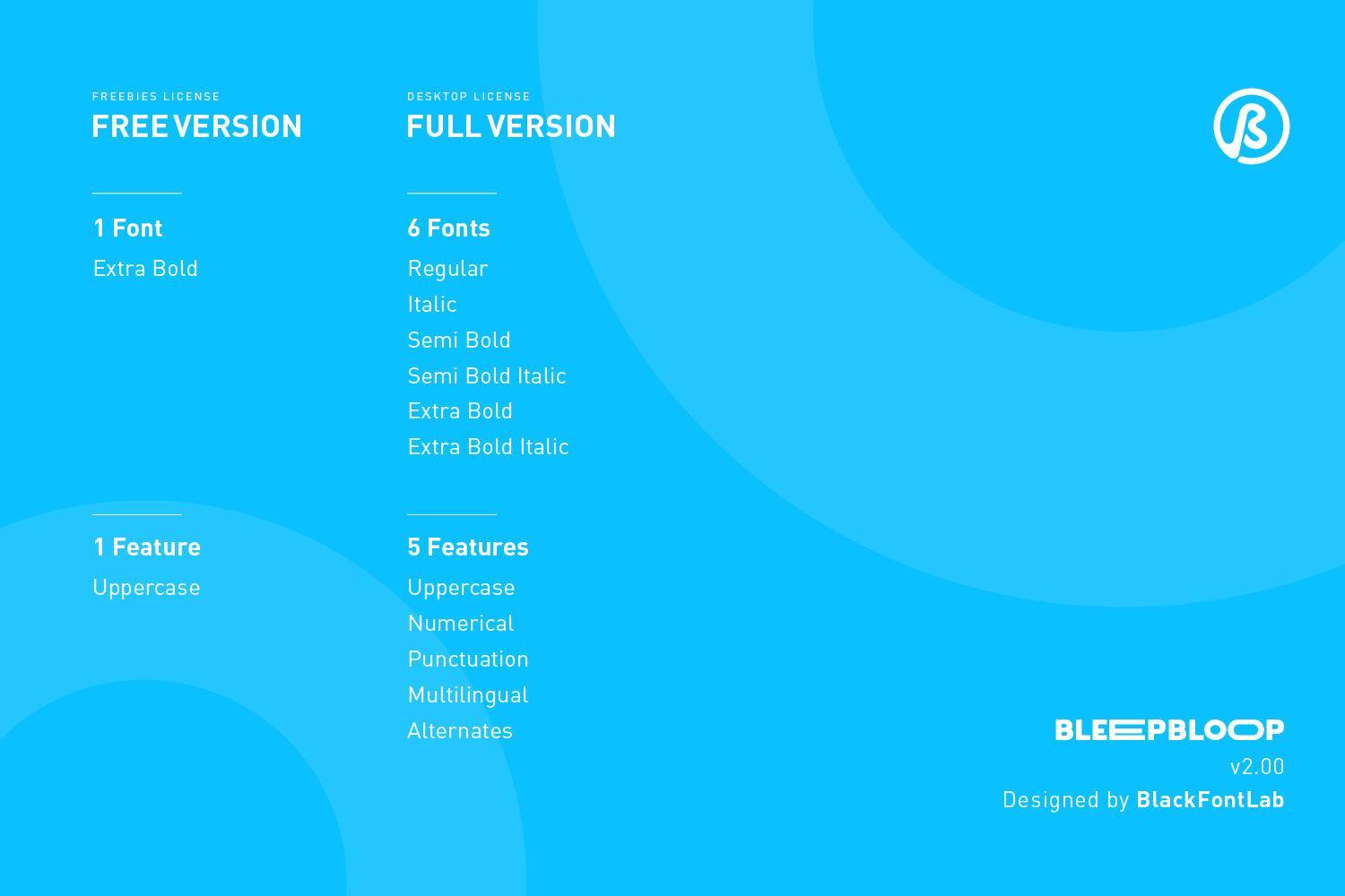 Bleep Bloop Typeface - Kreafolk