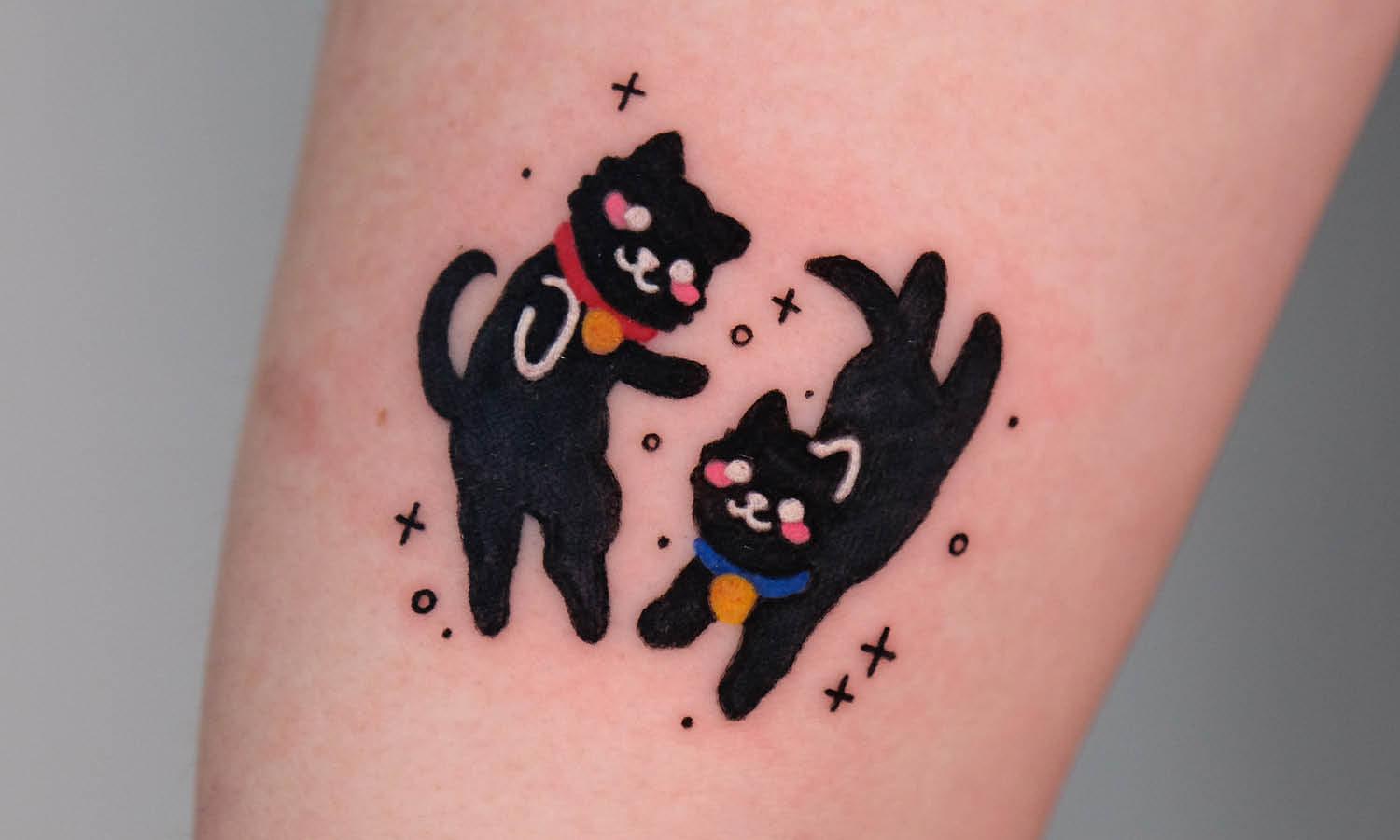 30 Best Black Cat Tattoo Ideas You Should Check - Kreafolk