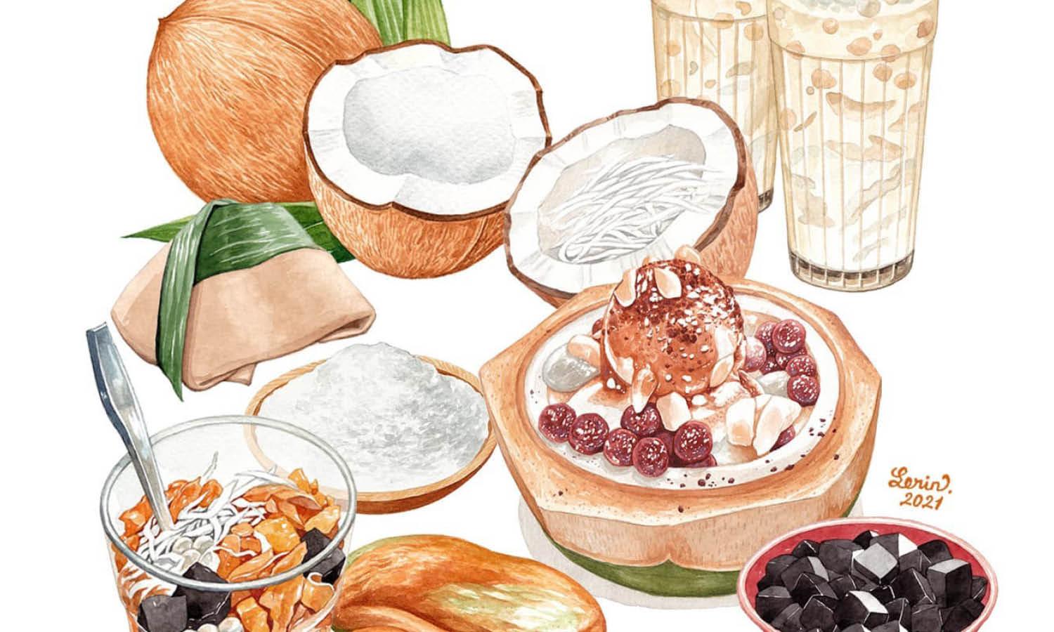 30 Best Coconut Illustration Ideas You Should Check - Kreafolk