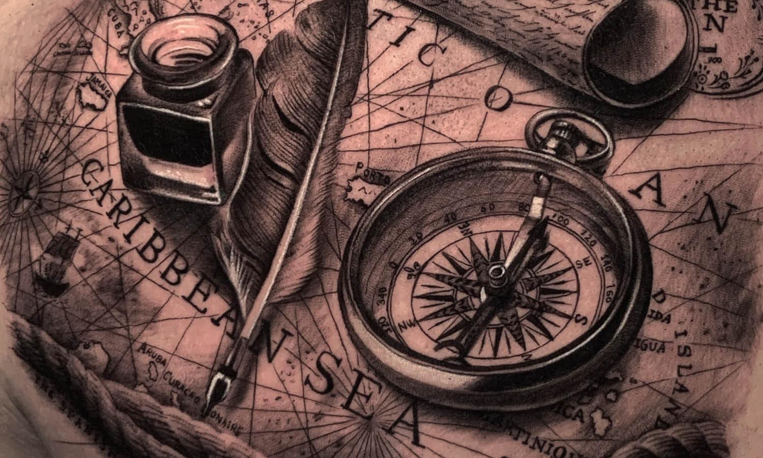 30 Best Compass Tattoo Ideas You Should Check - Kreafolk