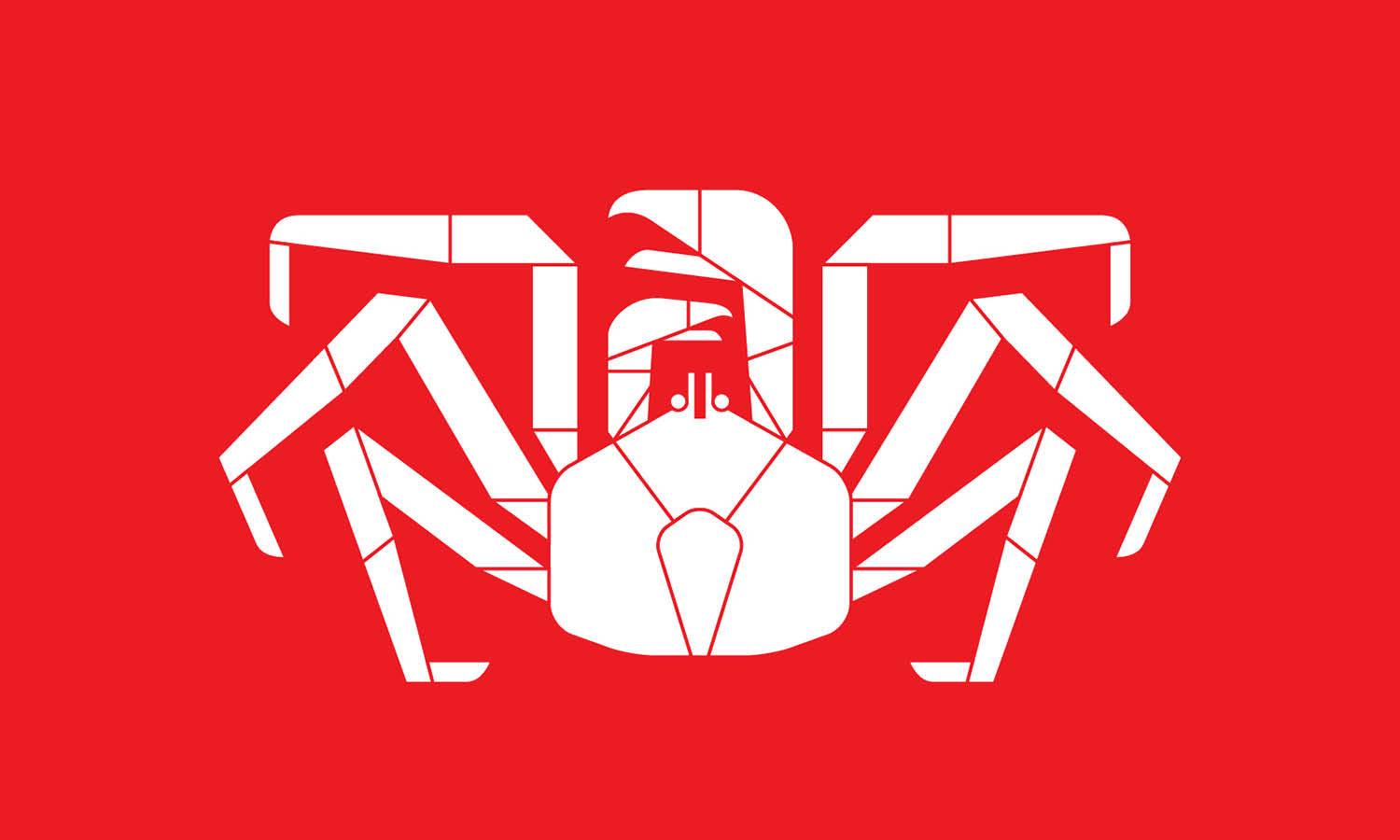 red crab geometric logo. Sea life sign. vector simple icon Stock Vector  Image & Art - Alamy