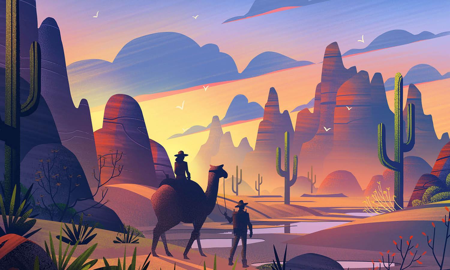 30 Best Desert Illustration Ideas You Should Check - Kreafolk