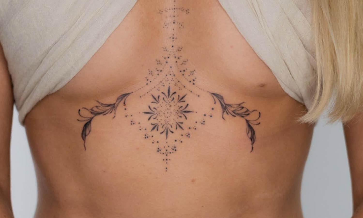 30 Best Sternum Tattoo Ideas You Should Check - Kreafolk