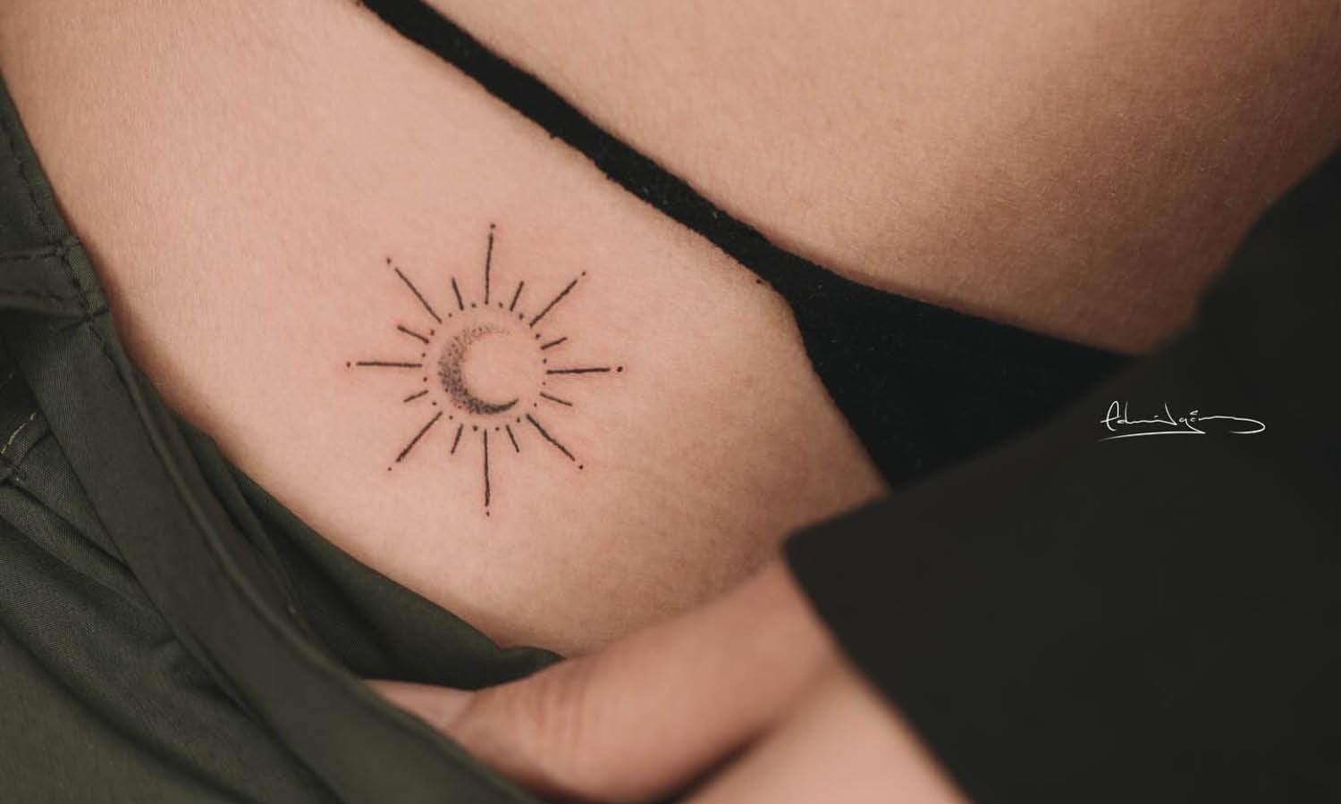 30 Best Sun & Moon Tattoo Ideas You Should Check - Kreafolk