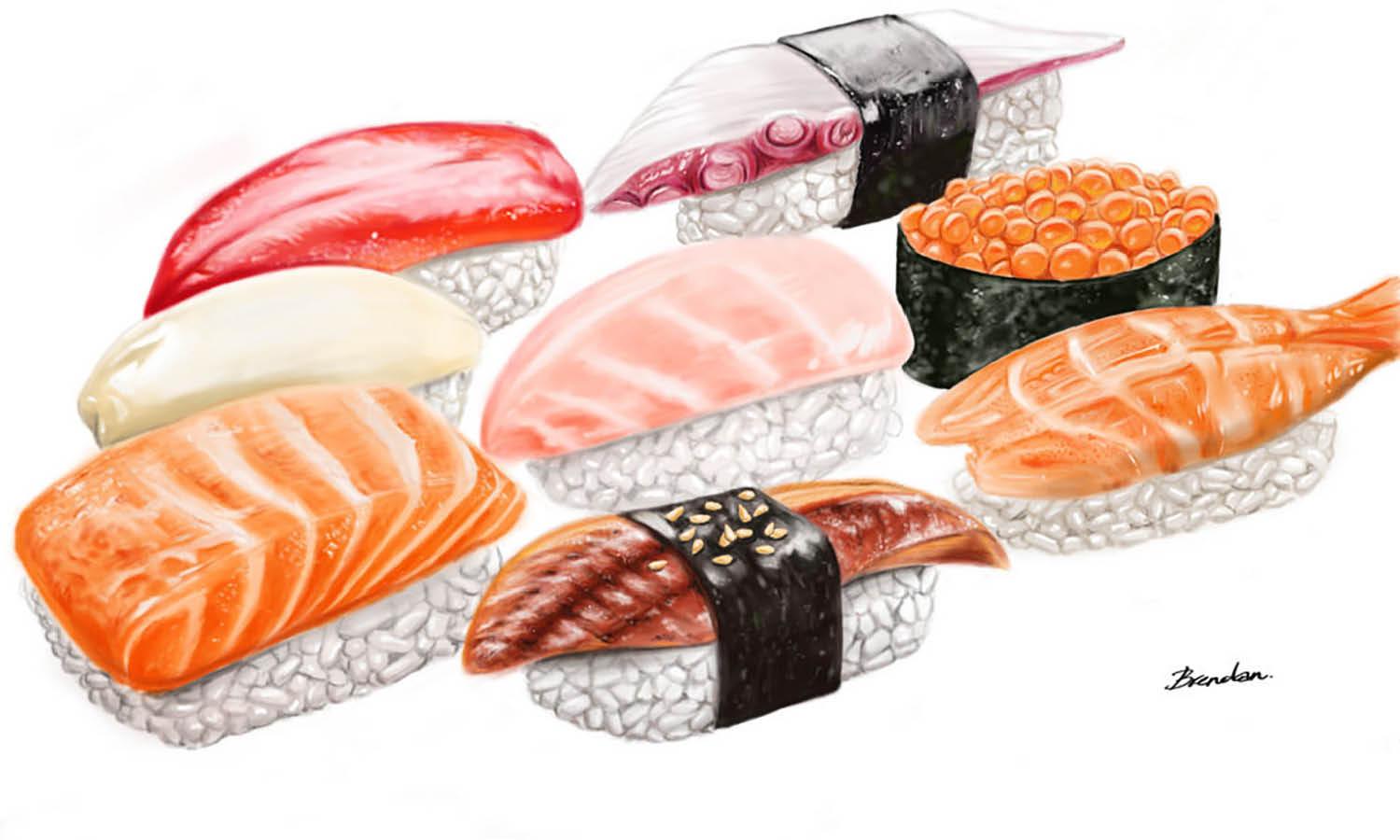 30 Best Sushi Illustration Ideas You Should Check - Kreafolk