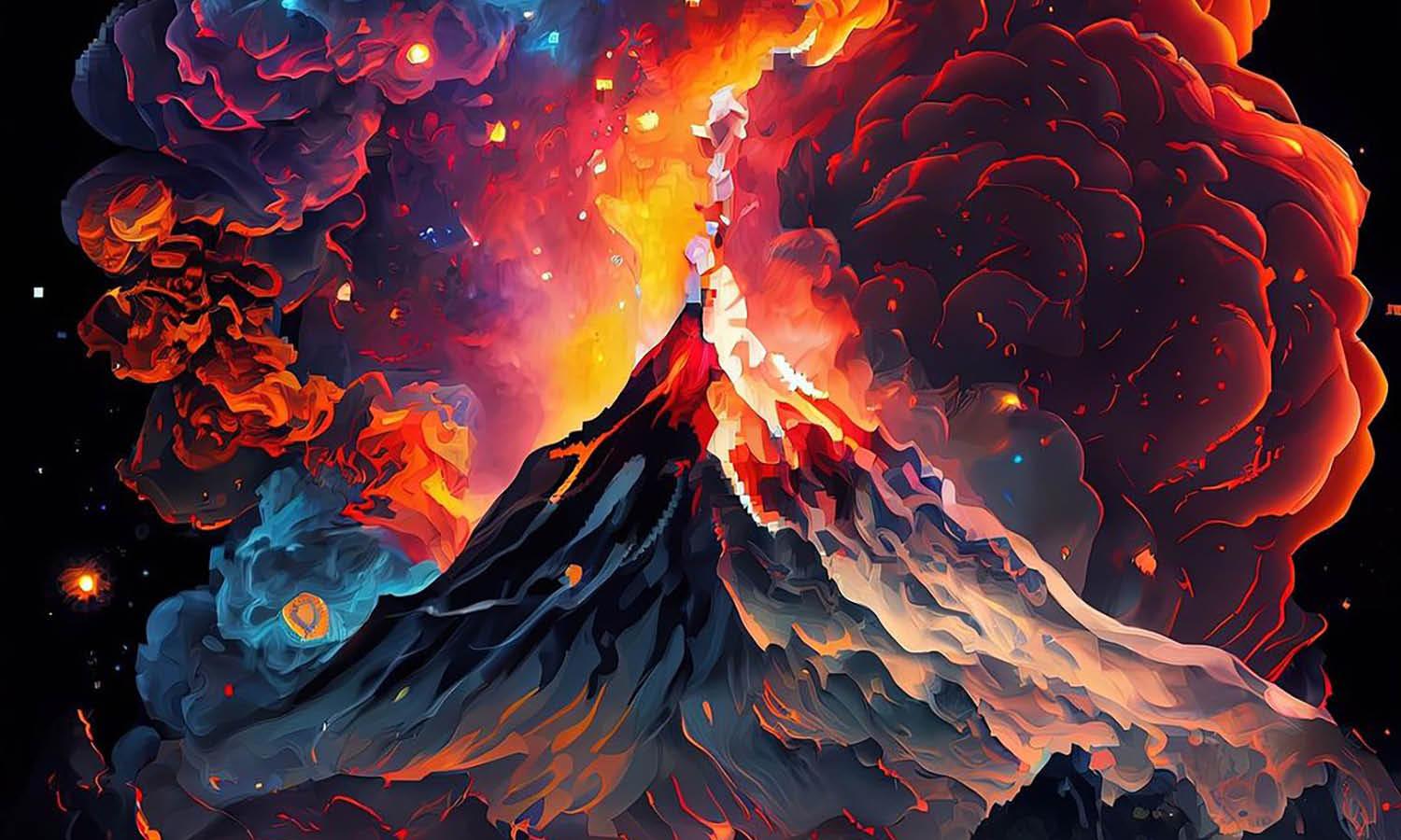 30 Best Volcano Illustration Ideas You Should Check - Kreafolk