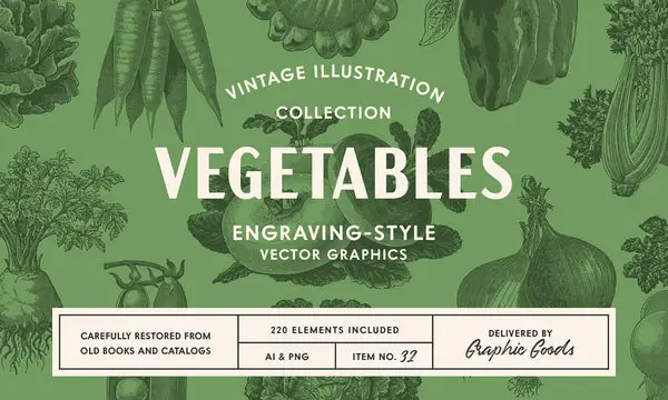 30 Food & Ingredients Graphics for Restaurant Prints - Kreafolk