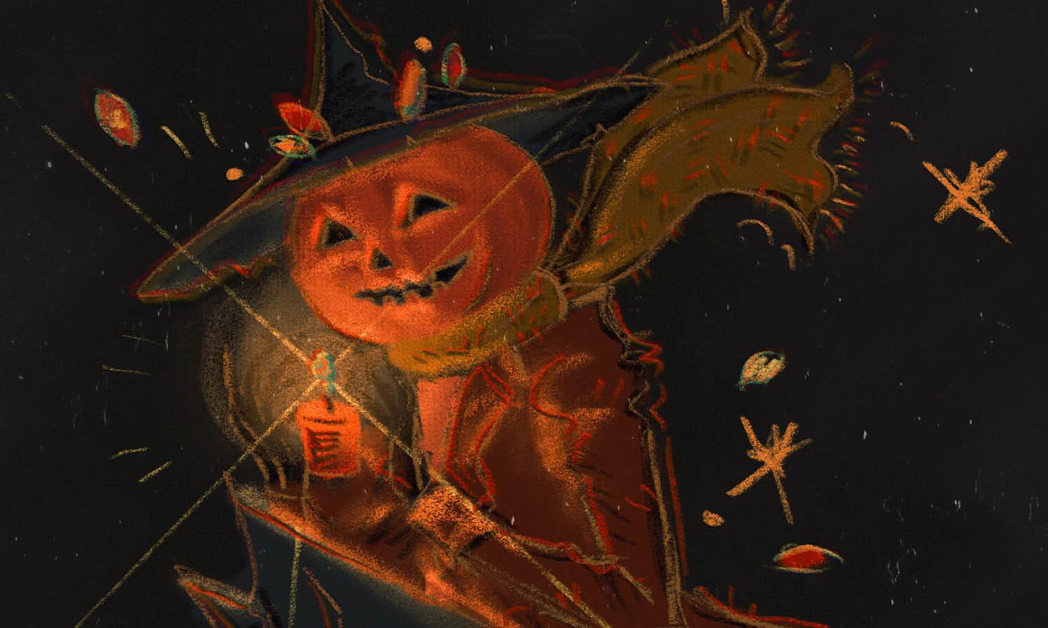 30 Spookiest Halloween Artwork & illustration Ideas - Kreafolk