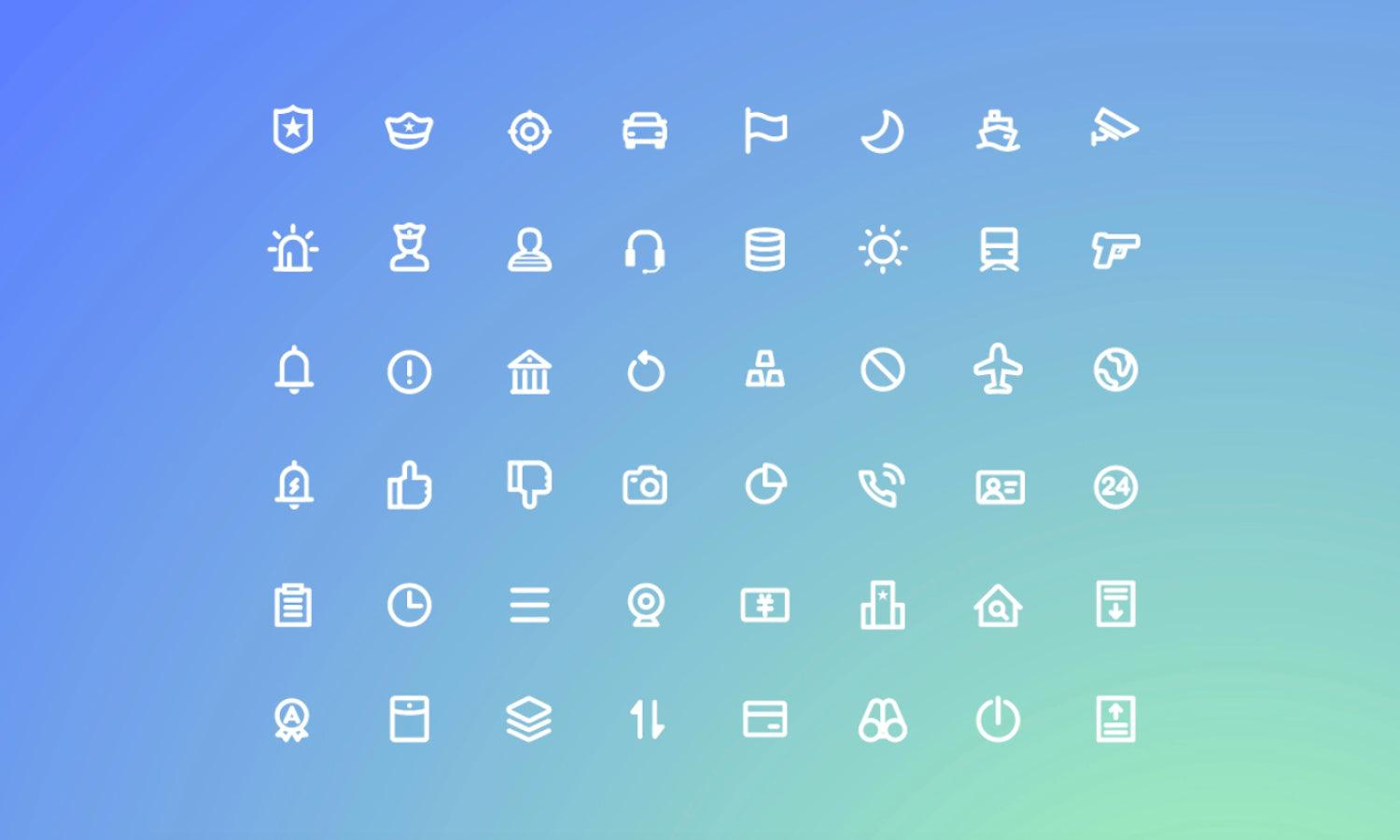 48 Line Icons Set - Free Icons - Kreafolk