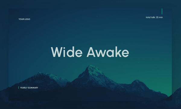 50 Slides Power Point Wide Awake - Free Template - Kreafolk