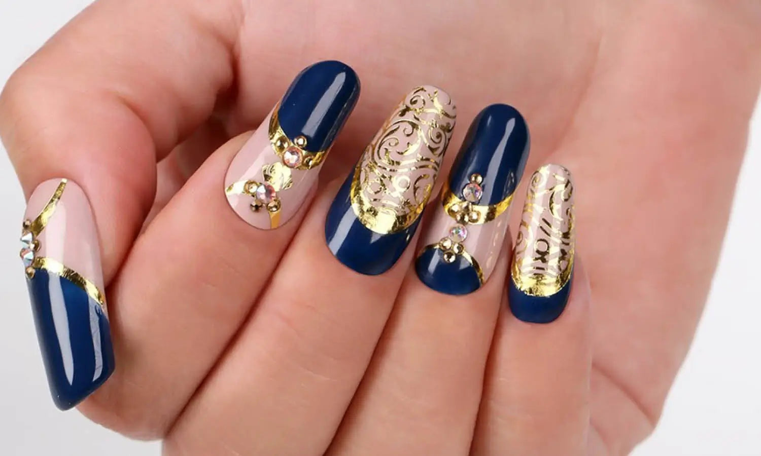 30 Best Blue & Gold Nail Design Ideas You Should Check