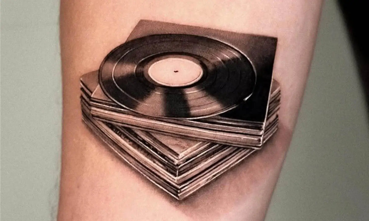 30 Best Vinyl Record Tattoo Ideas You Should Check