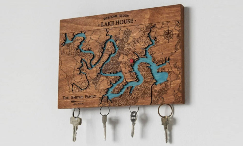 Enhance Your Lake House with Wooden Wall Maps