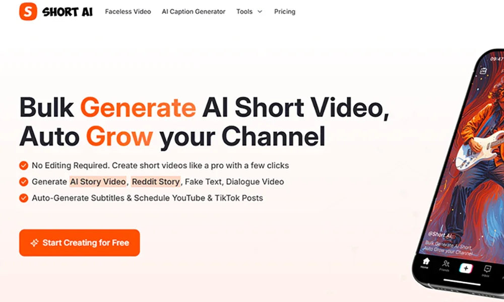 Short AI Review: Redefining Faceless Video Creation with AI