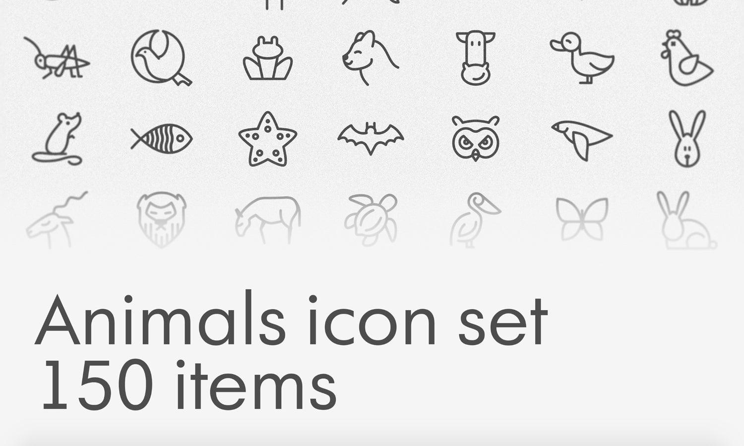 Animals Icon Set - Free Icons - Kreafolk