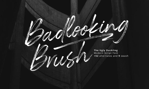 Badlooking Brush - Free Font - Kreafolk