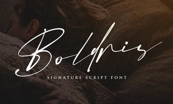 Boldris Signature - Free Font - Kreafolk