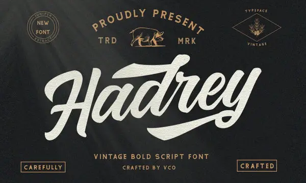 Hadrey - Free Font - Kreafolk