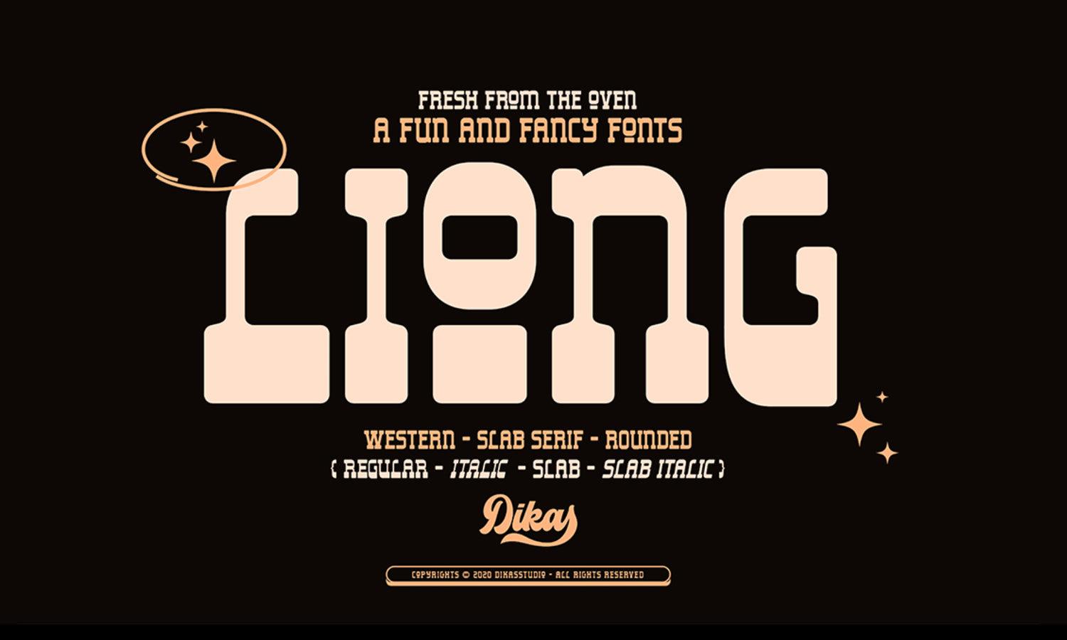 Liong - Free Font - Kreafolk