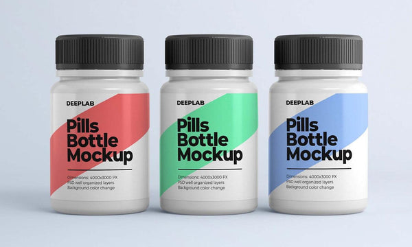 Medical Pill Bottle - Free Mockup - Kreafolk