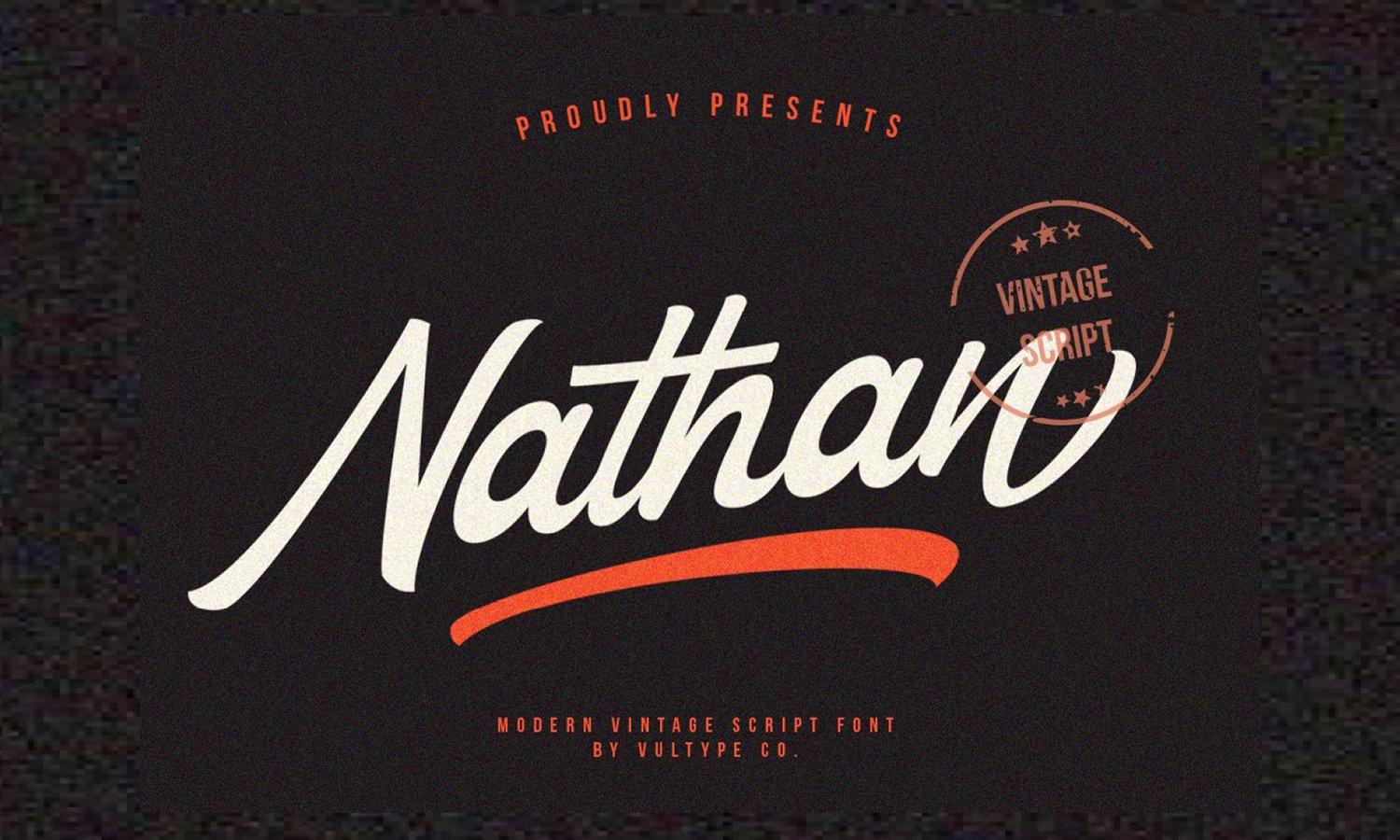 Nathan - Free Font - Kreafolk