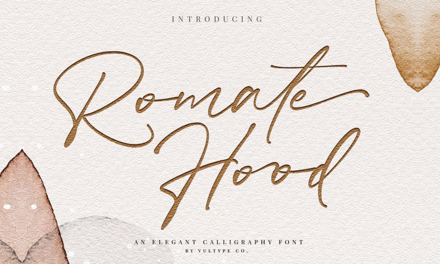 Romate Hood - Free Font - Kreafolk