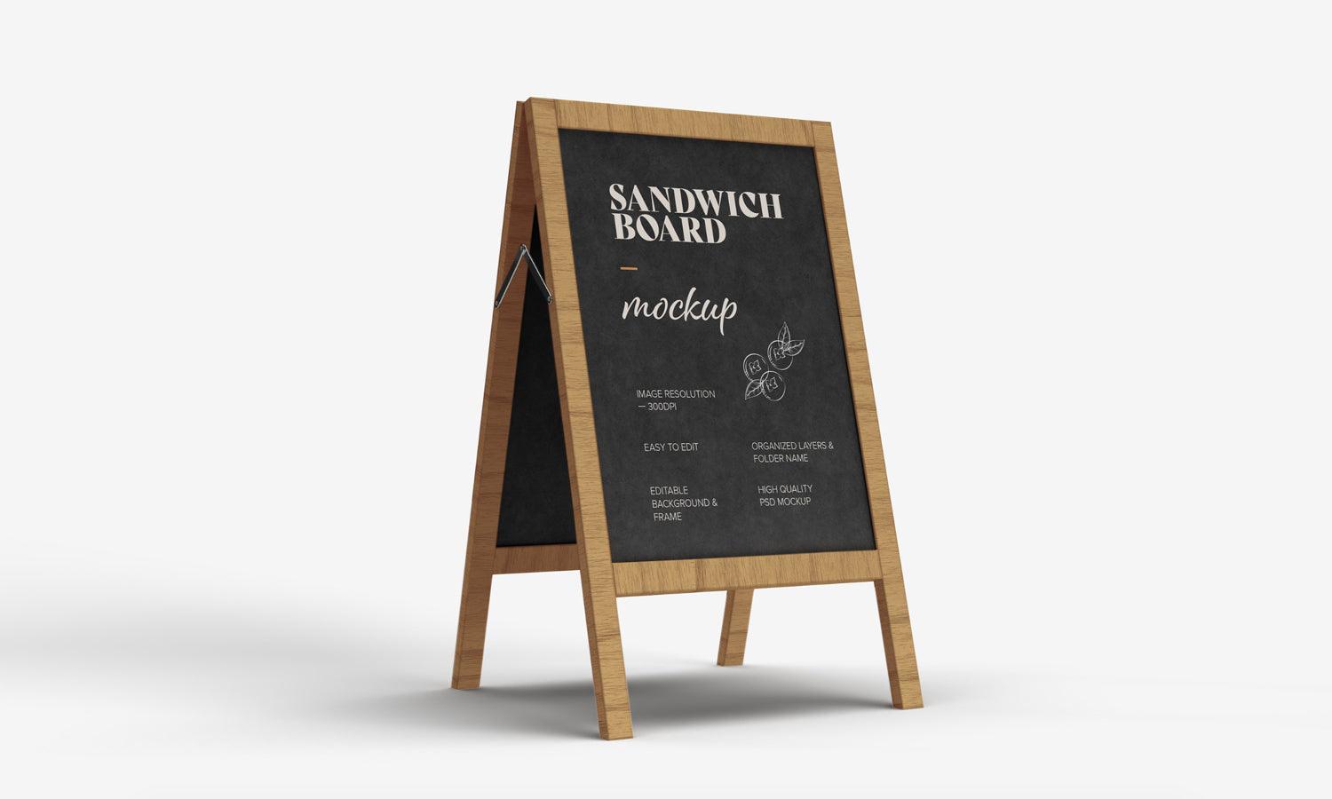 Sandwich Board - Free Mockup - Kreafolk