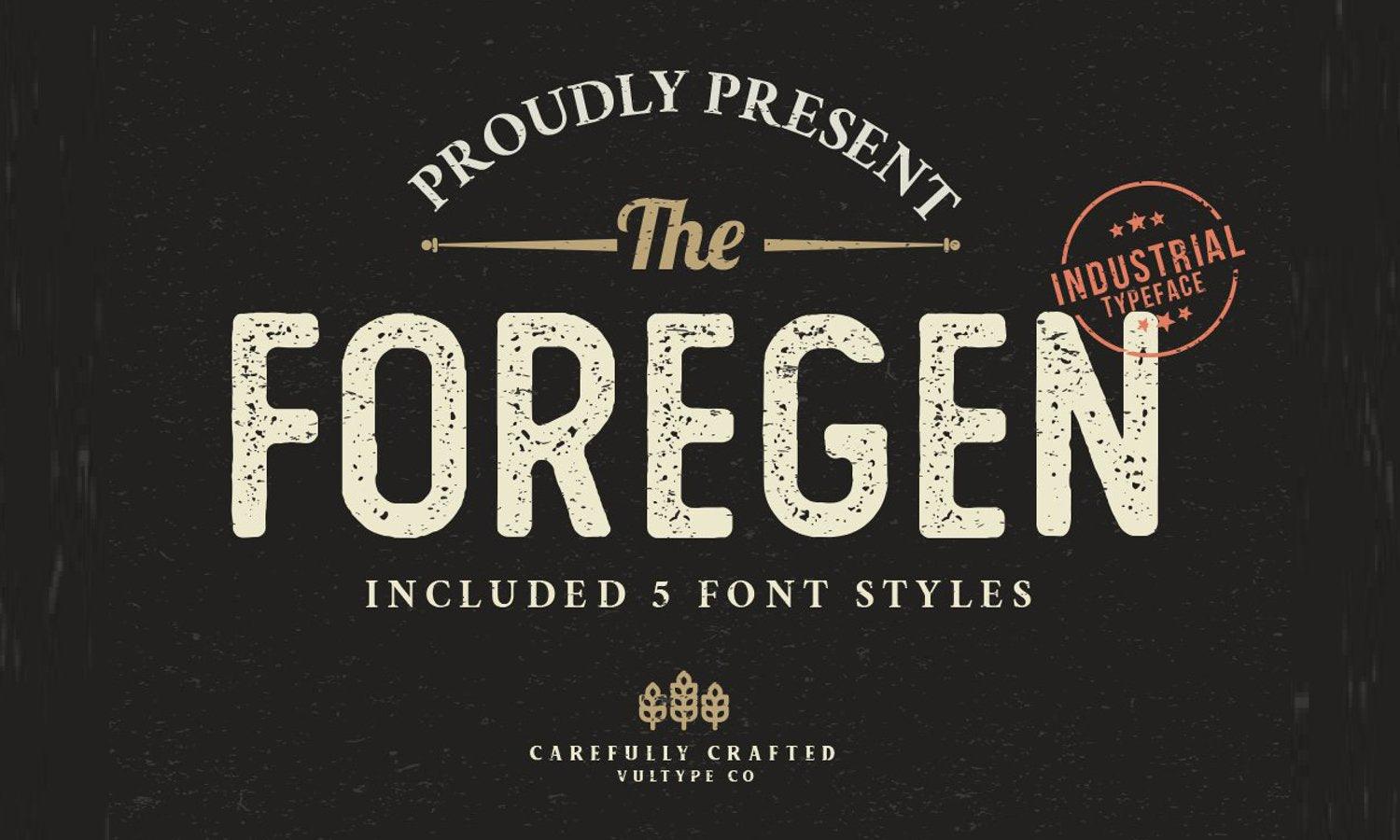 The Foregen - Free Font - Kreafolk