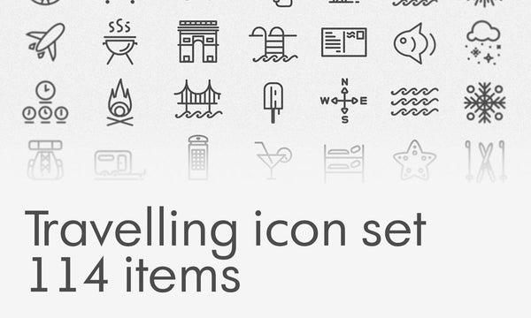 Traveling Icon Set - Free Icons - Kreafolk
