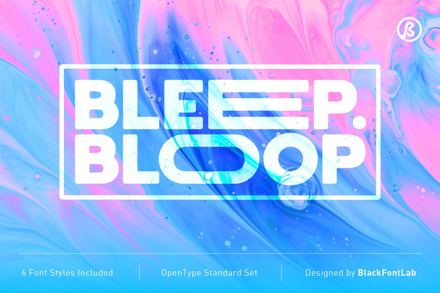 Bleep Bloop Typeface - Kreafolk